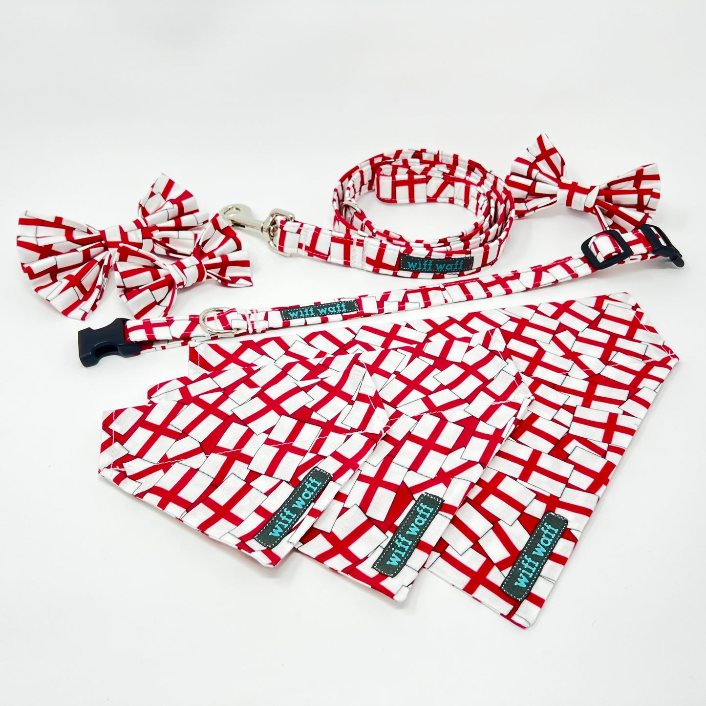 St Georges Flag Dog Bow