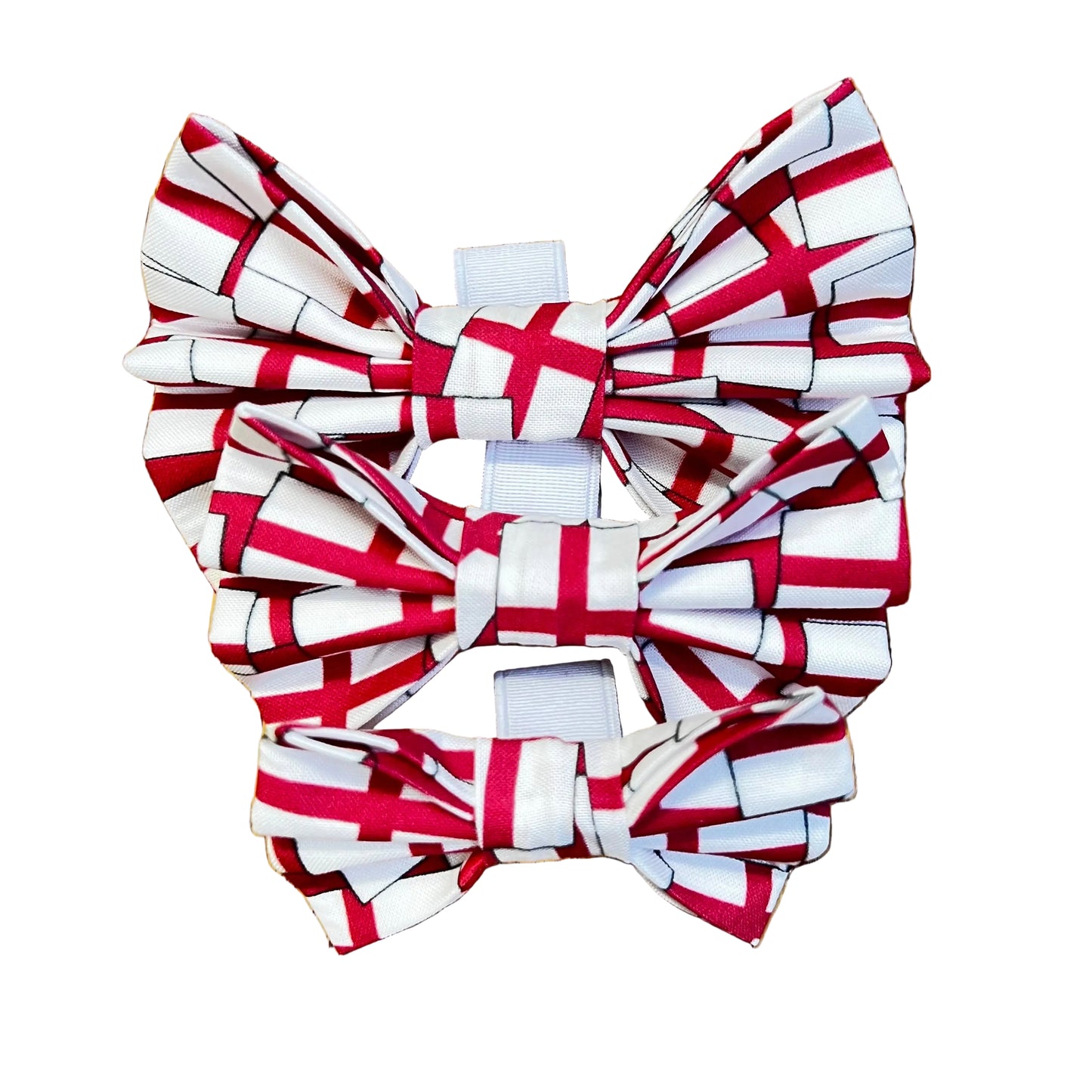 St Georges Flag Dog Bow
