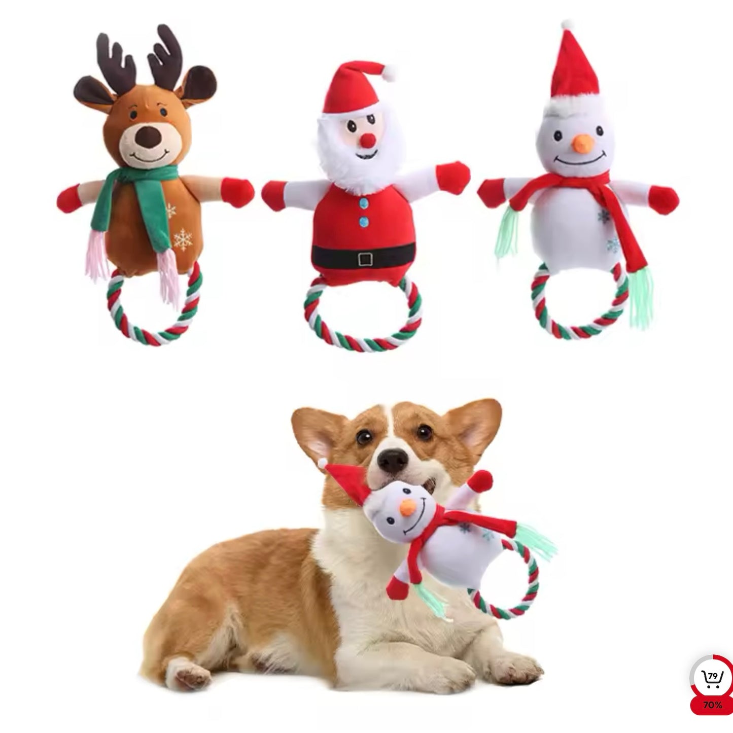 Rudolf Rope Dog Toy