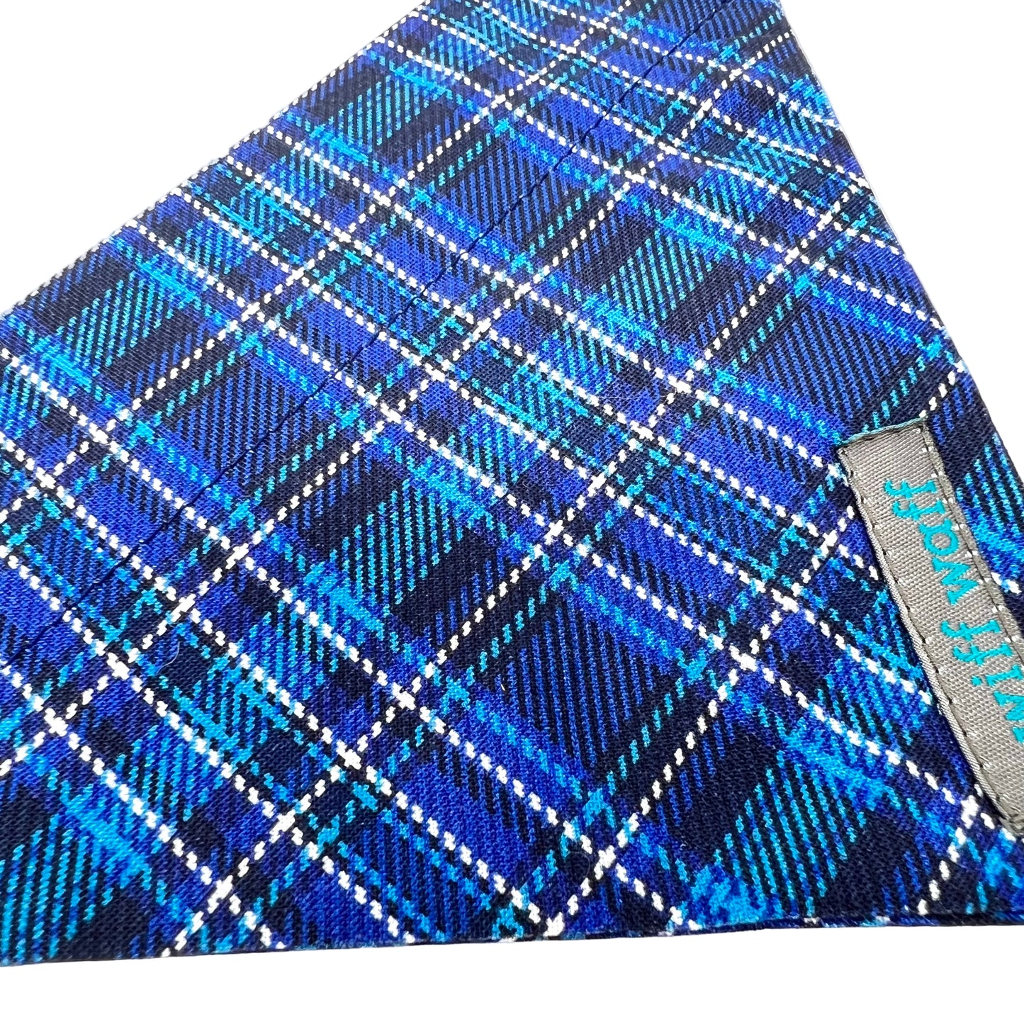 Blue Tartan Dog Bandana