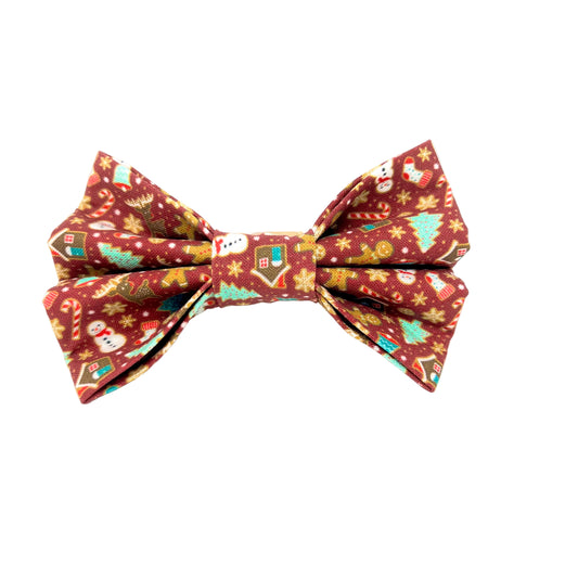 Gingerbread Dog Bow