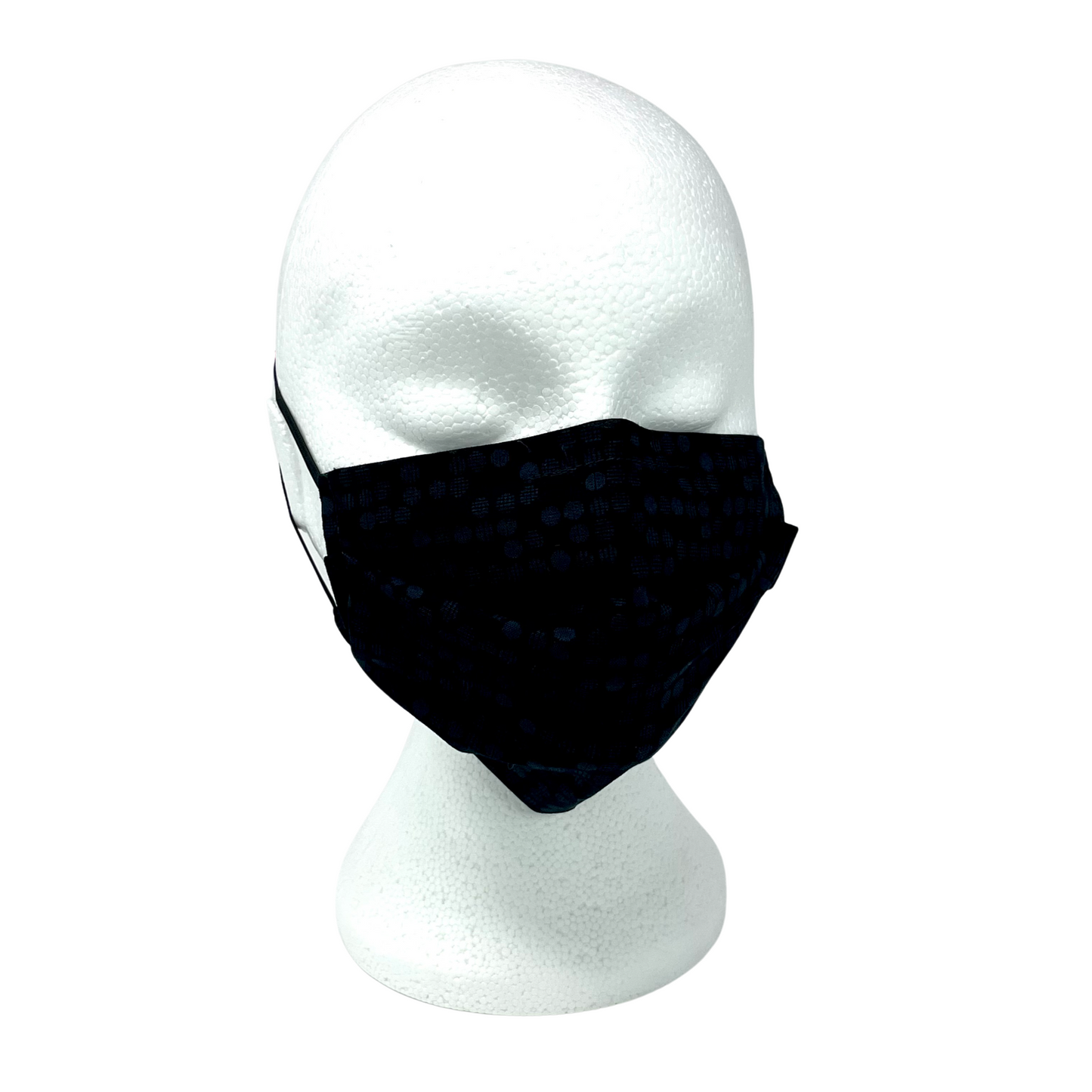 Black Spot Pleated Face Mask
