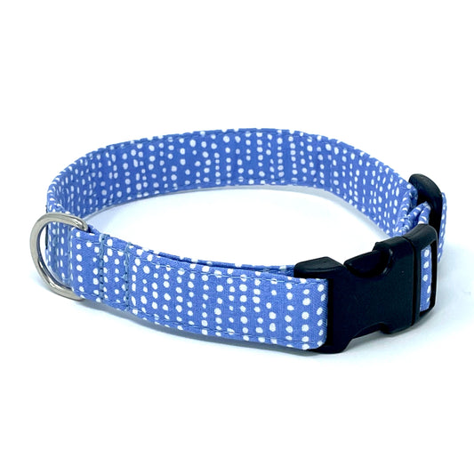 Dots of Fun Blue Dog Collar