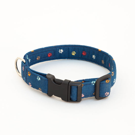 Navy Paws Dog Collar