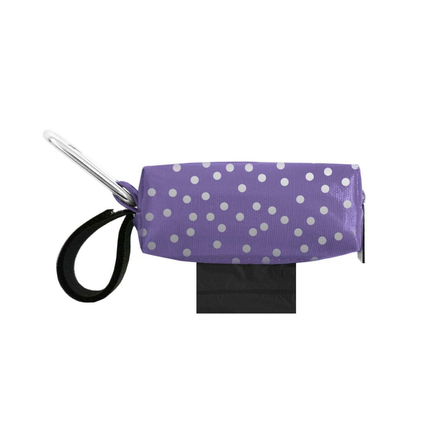 Poo Bag Dispenser - Purple & Silver Polka Dot