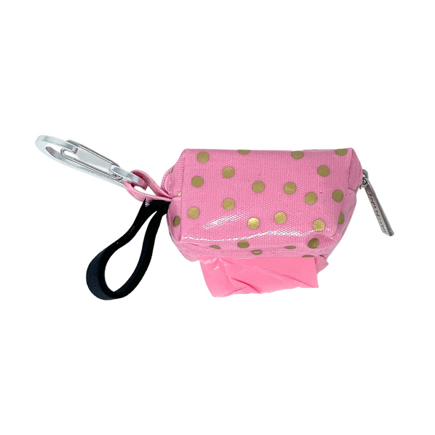 Poo Bag Dispenser - Pink & Gold Polka Dot