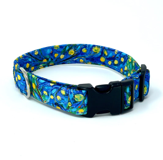 Van Gogh Dog Collar - Blue