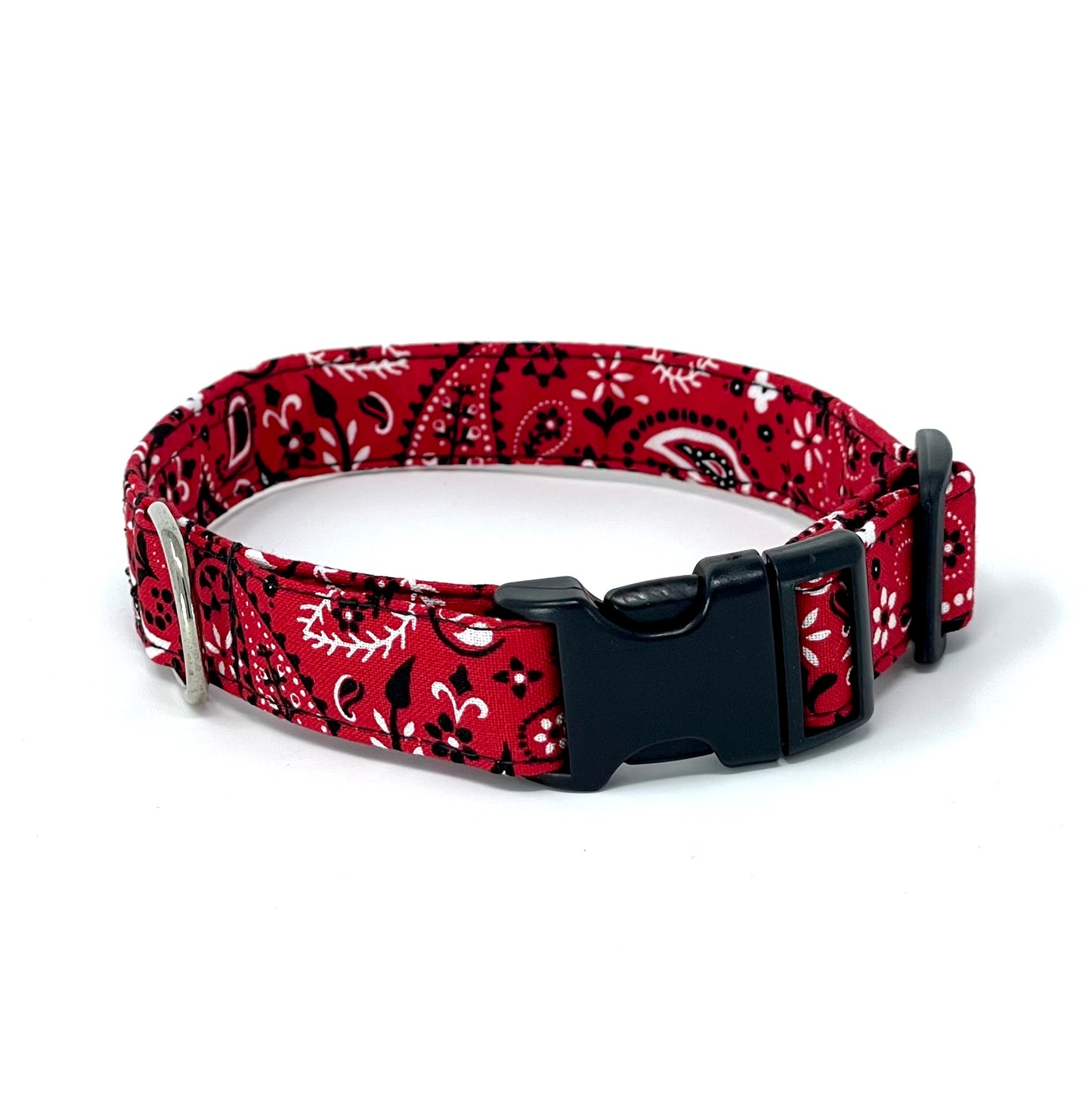 Red Paisley Dog Collar