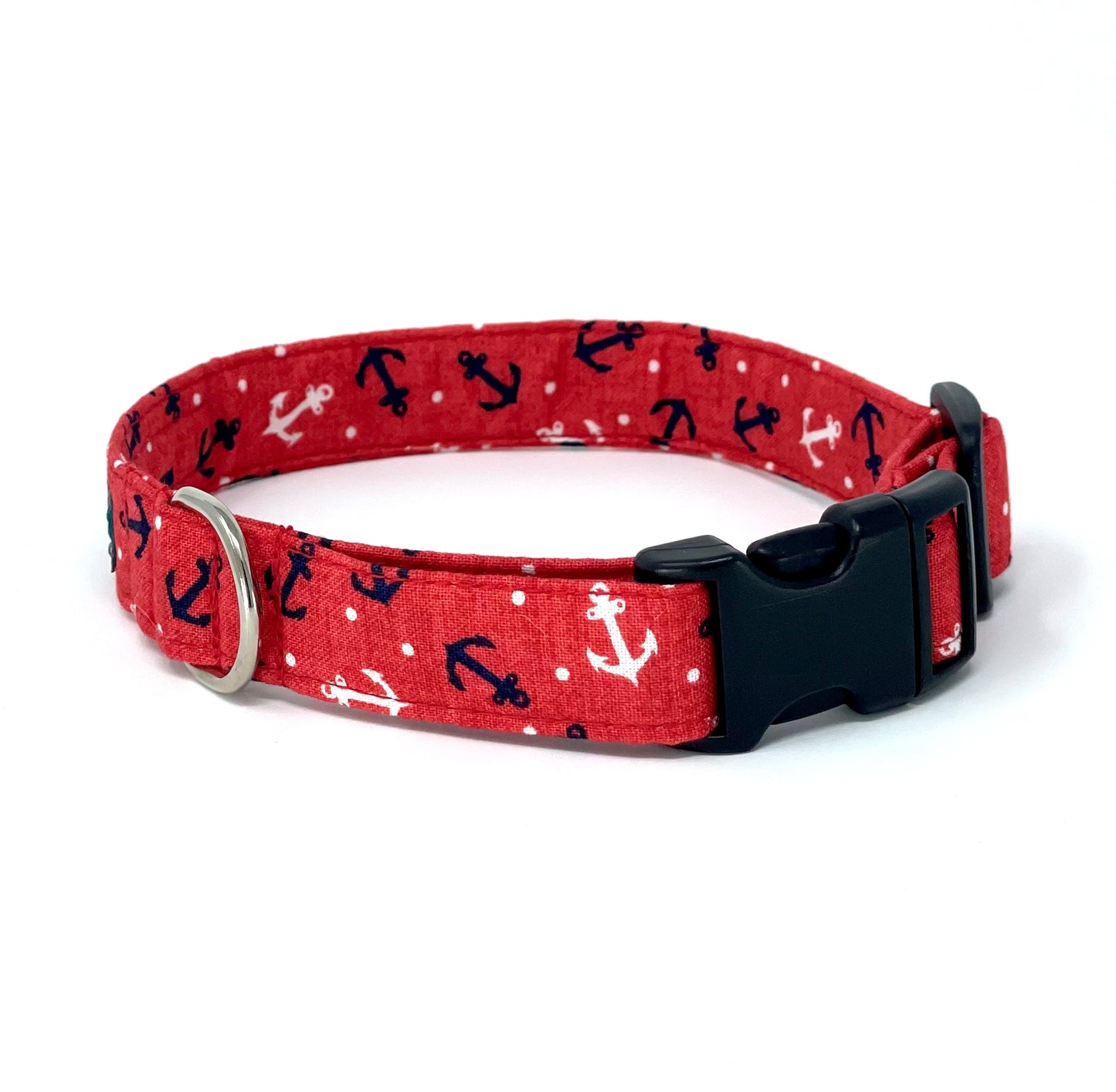 Sail Away Red Dog Collar