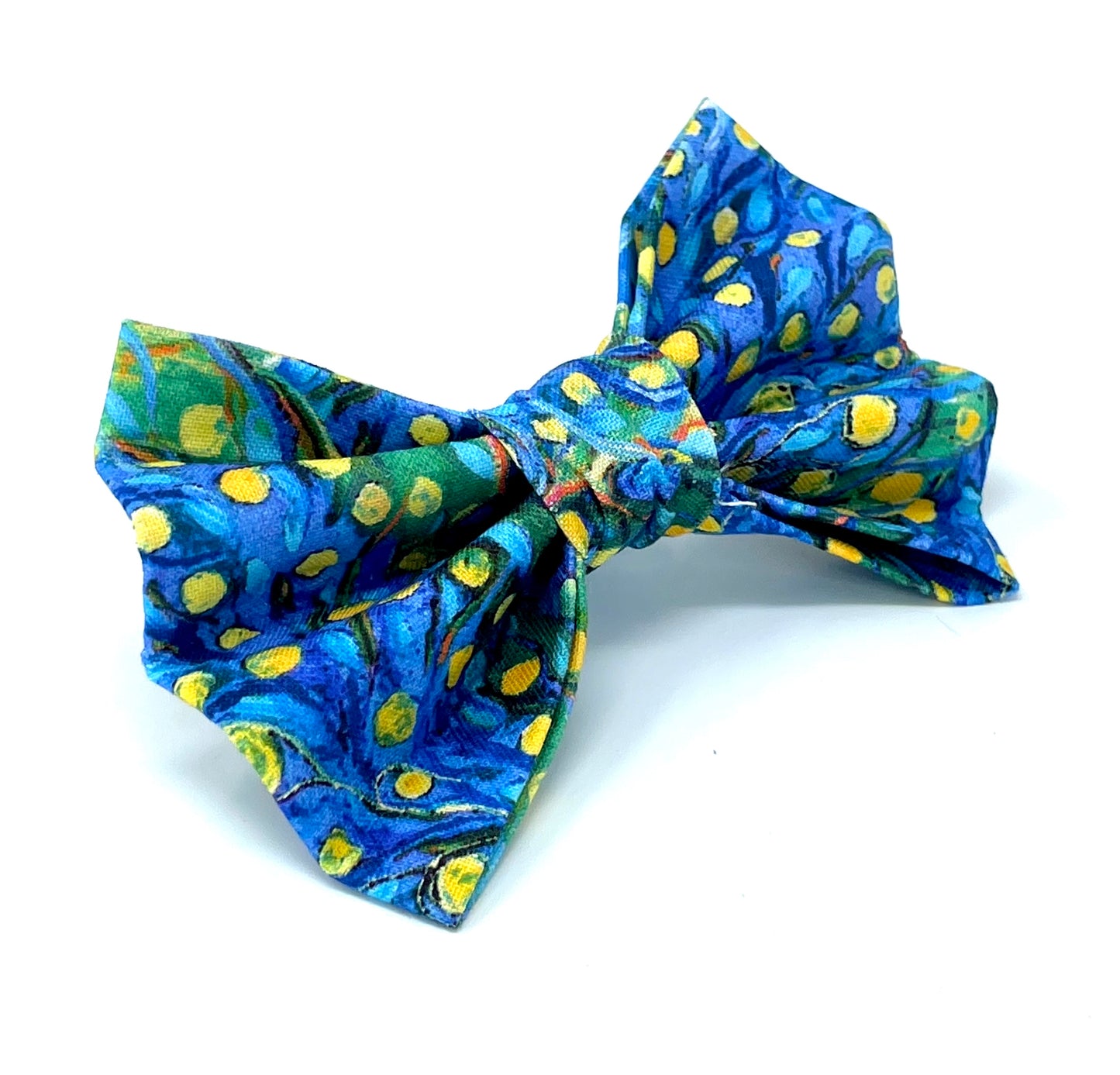 Van Gogh Dog Bow - Blue