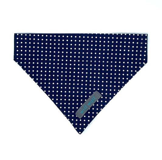 Dot Time Dog Bandana - Navy