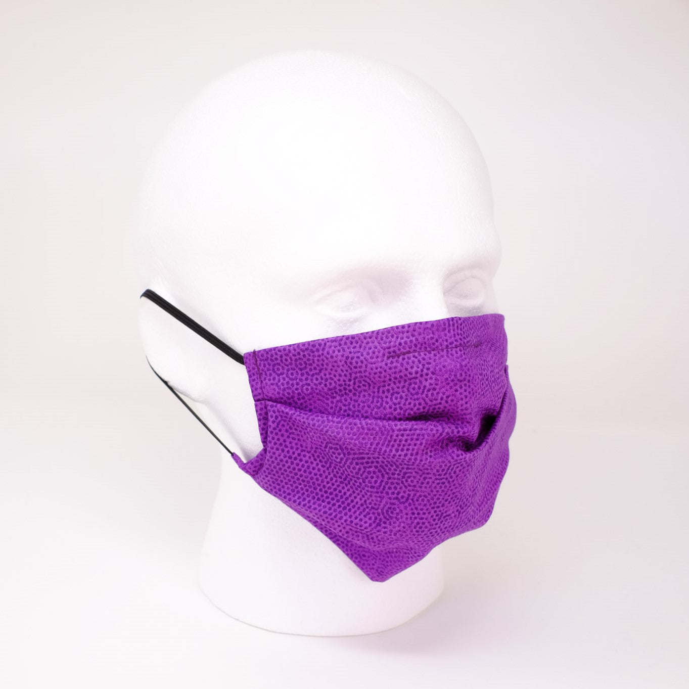 Hex Dark Purple Pleated Face Mask