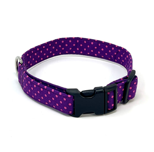 Dot Time Dog Collar - Purple