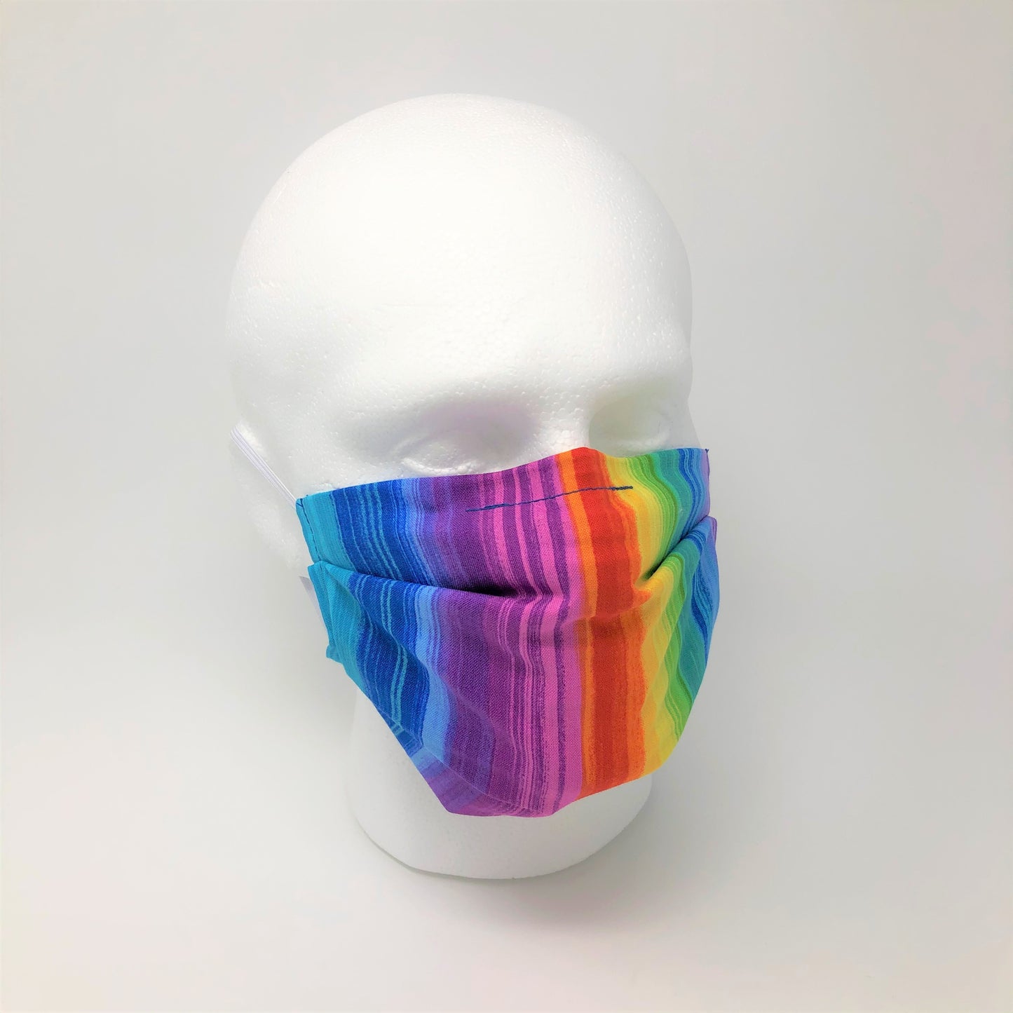 Rainbow Pleated Face Mask