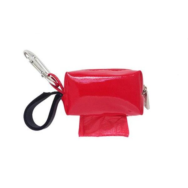 Poo Bag Dispenser - Plain Red
