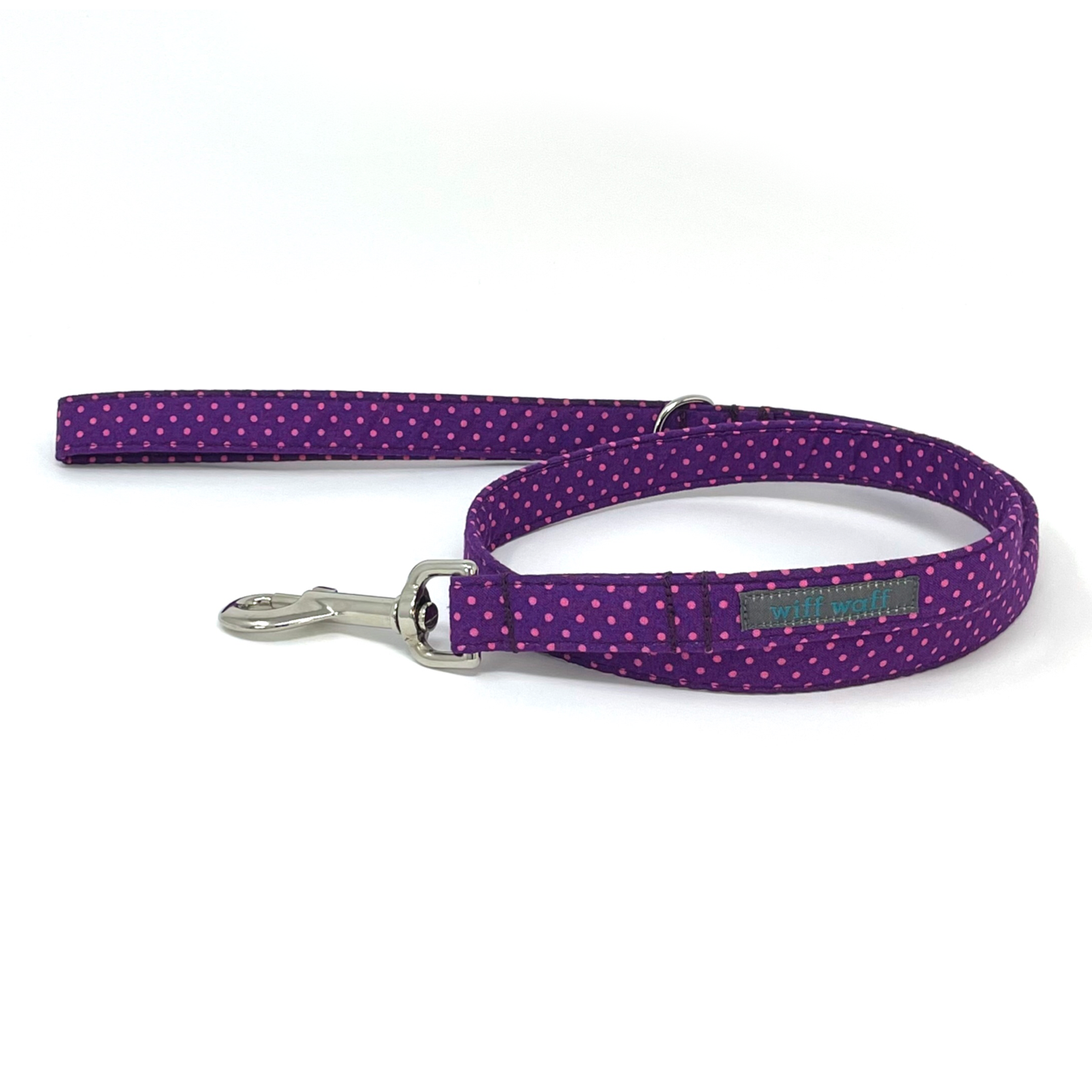 Dot Time Dog Lead - Purple