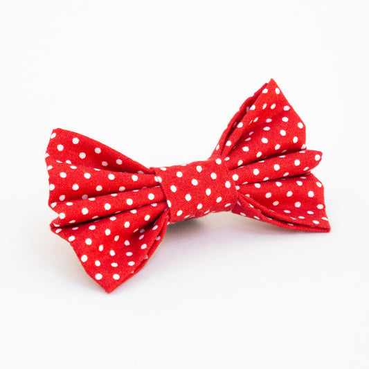 Dot Time Dog Bow - Red