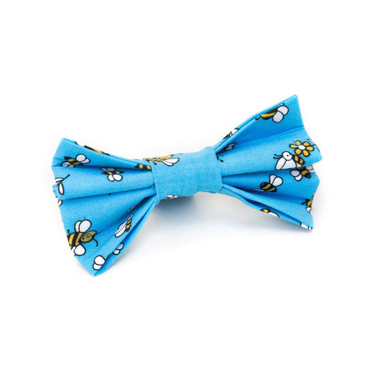 Bumble Bee Blue Dog Bow